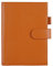 Moterm Leder Cover für A5 Notizbuch - Passt Hobonichi Cousin,Stalogy und Midori MD Planer,mit Stiftschlaufe,Kartenfächer und hintere Tasche (Kiesel-Gebranntes orange)
