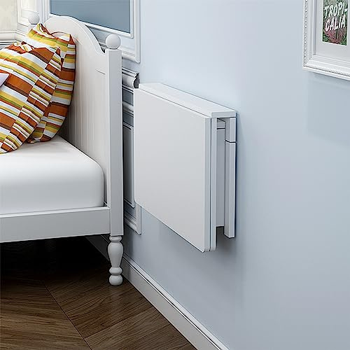 MM MELISEN Wall Mounted Folding Table for Laundry Room, Wall Mounted Fold Down Desk for Small Saving Spaces, Kids Floating Desk for Dining, Room, Study, Kitchen, Dinner, Bar