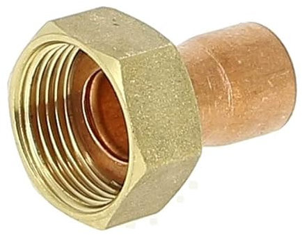 Raccord cuivre droit 2 pièces Femelle écrou libre Ø16-3/4