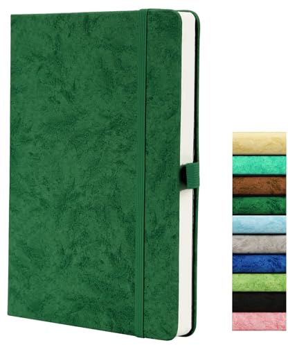 Dotted Journal, A5 Dotted Journal mit 120GSM Papier, 164 Seiten Dotted Notebook, Stiftschleife, Innentasche, Elastisch Banded