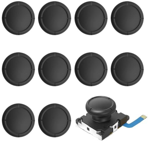 10 Piezas de Tapas de Silicona para Joystick del Nintendo Switch, Tapones para Joystick, Thumb Grips Cubierta Joystick, Cubiertas de Agarre para el Control, Tapas de Joystick de Repuesto Caps