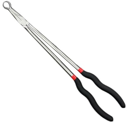 LOLPALONE Alicates de punta de aguja de 400 mm con punta de aguja y boca larga, alicates de reparación de automóviles, pinzas de de 18 mm