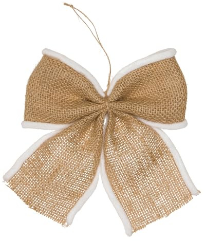 Halbach Seidenbänder Juego de lazos de yute premium, gran lazo de regalo para decoración de Navidad y decoración de árbol