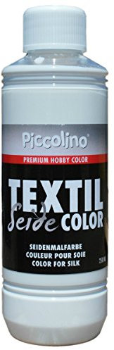 Seidenmalfarbe Weiß 250ml - Seidenfarbe Piccolino Textil Color - Textilfarbe Seide