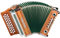 Alpenklang Steirische Harmonika Mini massiv aus Kirschholz (G-C-F Stimmung, 31 Knopftasten, 11 Helikon-Bässe, 3-reihig, inkl. Rucksack-Case)
