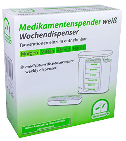 Medi-Inn Wochendispenser 7 Tage Tablettenbox N11484-w, weiß (1 Stück)