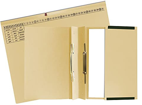 Exacompta 370422B 25er Pack Premium Kanzlei Hängehefter Exaflex Rechtsheftung, zwei Abheft-Vorrichtungen, extra starker Recycling Karton Dehntasche für Büro Kanzlei und Anwälte Blauer Engel Chamois
