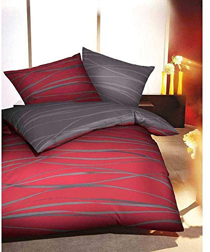 Kaeppel Wendebettwäsche Feinbiber Rubin Größe 135x200 cm (80x80 cm)