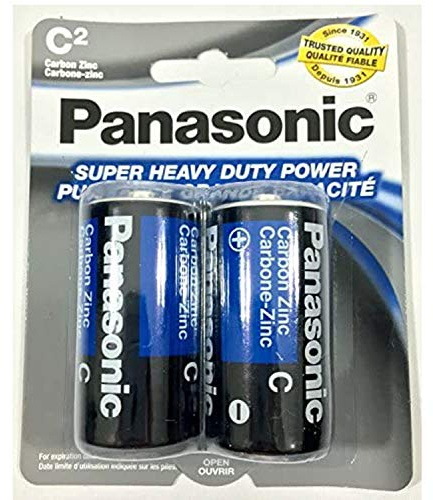 6PC Size C Panasonic Batteries Super Heavy Duty Power Zinc Carbon