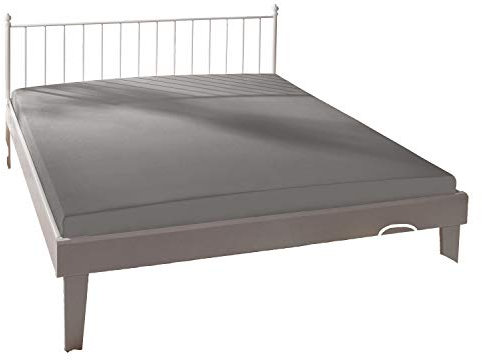Formesse Spannbettlaken Bella Donna Jersey für Matratzen & Wasserbett 140-200x160-220 cm in Grau