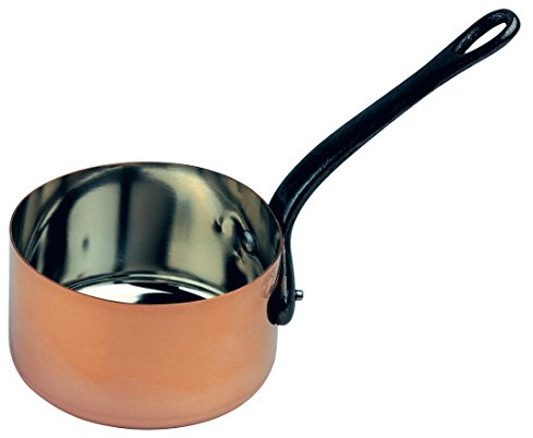 Baumalu 201023 Casserole en Cuivre et Manche en Fonte - 14 cm, Orange