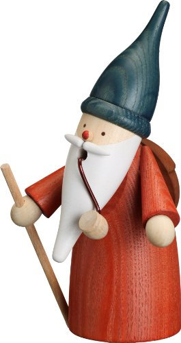 Smoking man dwarf rambler smoking figure original Seiffen 16cm Erzgebirge NEW