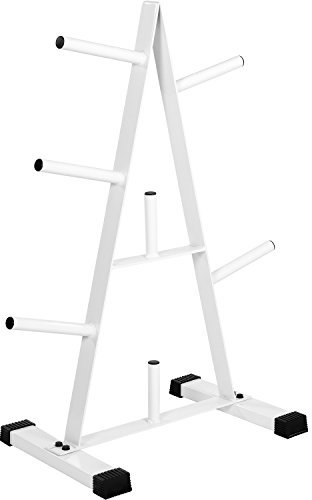 MOVIT® Hantelscheibenständer Hantelbaum, Scheibenaufnahme: 30mm Farbwahl: schwarz oder weiß, bis 250 kg belastbar, 7 Stangen