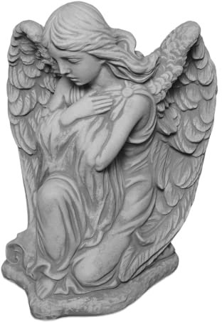 gartendekoparadies.de Figure d'ange Amoureux Figure de Jardin en Pierre reconstituée, résistant au Gel décoration de Tombe