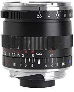 ZEISS Ikon Biogon T* ZM 2.8/25 Wide-Angle Camera Lens for Leica M-Mount Rangefinder Cameras, Black