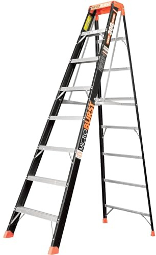 Little Giant Ladders, MicroBurst, 8' Stepladder, Fiberglass, Type 1A, 300 lbs weight rating, (15710-001)