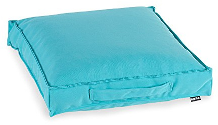 H.O.C.K. Outdoor Classic Uni Matratzenkissen – Wasserabweisendes Bodenkissen mit Tragegriff – Sitzkissen mit Fleckschutz & Lichtechtheit – Made in Germany (50x50x10cm, Türkis)