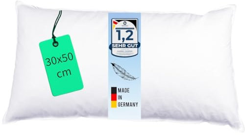 Luxusfeder Sofakissen 30x50 cm Feder Füllung 400g - Bezug 100% Baumwolle - Federkissen - Kissenfüllung - Kisseninlett - Innenkissen - Öko-Tex