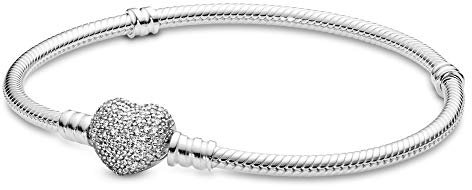 PANDORA Armband 590727CZ-19 Women's Silber Herz Zirkonia Armband