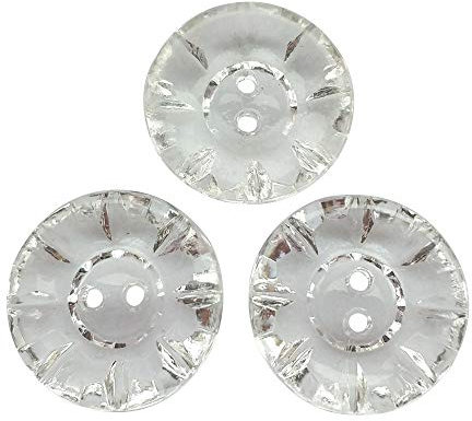 chenkou crfat New 50 20 mm klar Blume Kunststoff Tasten Nähen Craft 2 Löcher