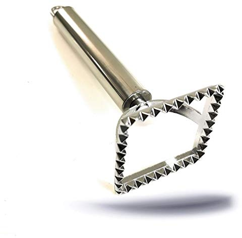 Kerafactum eckiger Pasta Ravioli Former Kekse Keksausstecher Ausstecher Ravioliausstecher Nudel Nudelausstecher aus Edelstahl für Piroggen Pirogge mit praktischer Aufhangöse Spülmaschinenfest