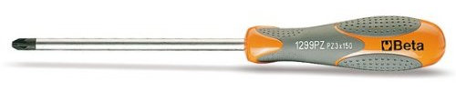 Beta 1299PZ 3 - Giravite per viti con impronta a croce Pozidriv-Supadriv cromati punta nera