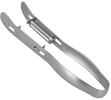 Metaltex - Pela asparagi a Doppia Lama, in Acciaio Inox, 20 cm, Colore: Argento