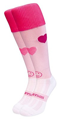 WackySox Love Hearts Knee Length Sports Socks, Rugby Socks, Hockey Socks