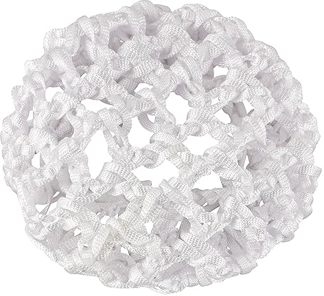 tanzmuster ® Filet à Chignon -Clara- pour la Danse Classique avec élastique à Cheveux incorporé en Blanc