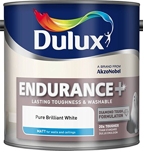 Dulux Endurance Matt Paint for Walls, 2.5 L - Pure Brilliant White