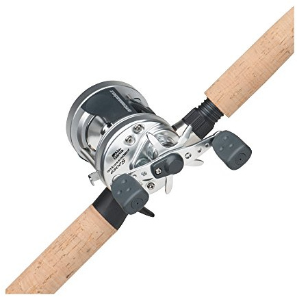 Abu Garcia 7’ Ambassadeur S Fishing Rod and Reel Baitcast Combo, 1+1 Ball Bearings for Smooth Operation, 7’ 1-Piece Rod