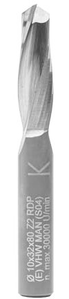 ENT 20501 Fresa per finitura carburo, diametro (D) 10 mm, NL 32 mm, GL 80 mm, rotazione oraria / positiva