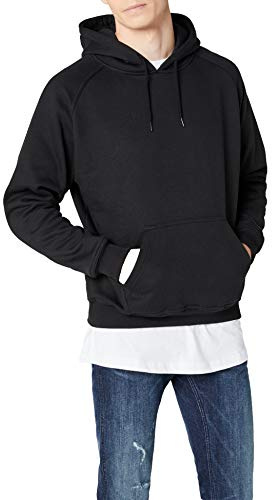 Urban Classics Herren Blank Hoody Kapuzenpullover, Black, S