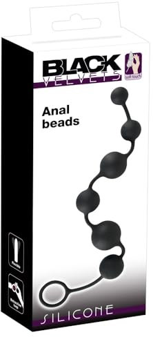 Black Velvets Anal beads - intensive Analkugel-Kette für Frauen und Männer, mit 6 Kugeln, unterschiedlichem Durchmesser, für effektives Analtraining