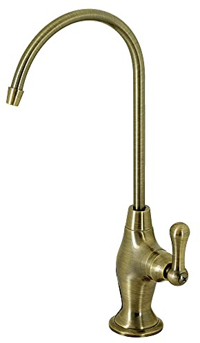 Kingston Brass KS3193AL Restoration Single Handle Water Filtration Faucet, Antique Brass, 10.81 x 4.63 x 1.75