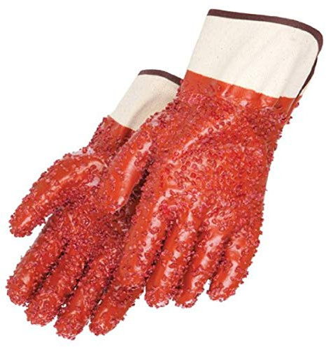 Liberty Glove & Safety 2453 PVC Men's Glove with 12 Gauntlet, Chemical Resistant, Red (Pack of 12)