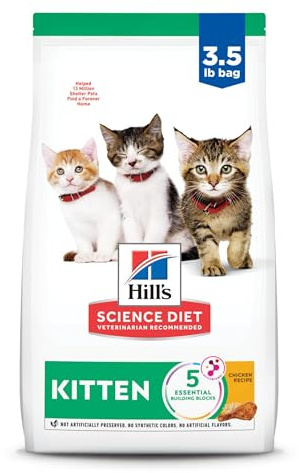 Hill's Science Diet Kitten Dry Cat Food, Chicken, 3.5 lb. Bag