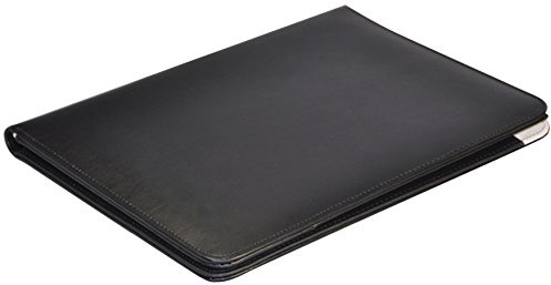 Monolith läder konferensmapp med A4 Pad – svart