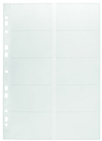 Durable Visitenkartenhüllen A4, für Ringbücher und Ordner, 10 Stück, transparent, 238919