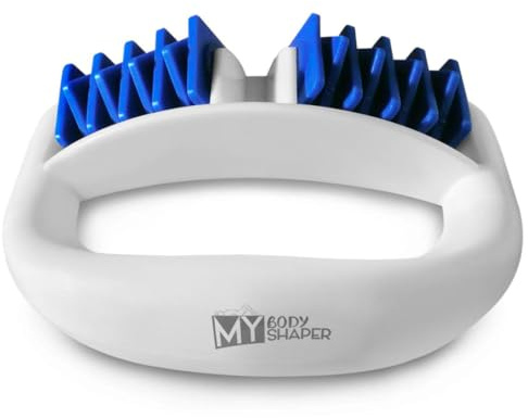 Stephanie Franck Beauty Masajeador Corporal – My Body Shaper para el Masaje Diario de Piernas, Glúteos, Abdomen & Espalda, Rodillo de Masaje Ergonómico para el Cuidado Personal (Azul)
