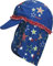 Playshoes Mädchen UV-Schutz Sterne Mütze, Blau (original 900), Small (Herstellergröße: 49cm)