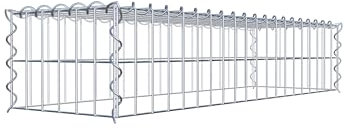 GABIONA Cesta de piedra de gavión rectangular, malla de 5 x 10 cm, profundidad de 30 cm, cesta de cultivo tipo 3, cierre de espiral, galvanizado (100 x 20 x 30 cm)