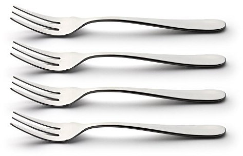 Windsor Stainless Steel Pastry Forks, Silver, Set of 4