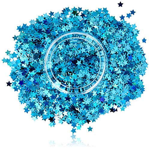 Cosmetic Glitter Stars for use on the face - Blue