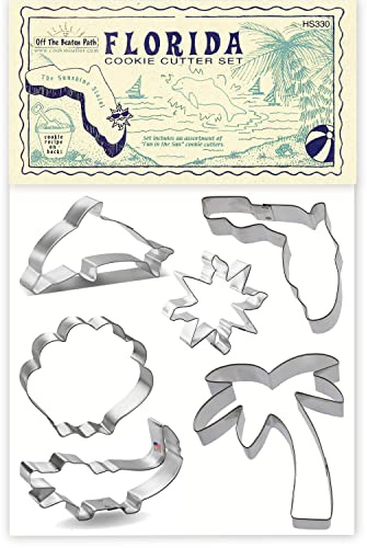 Florida Tin Cookie Cutter 6 Pc Set Hs330