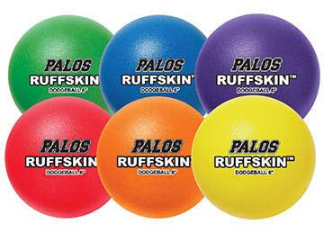 Palos Sports RuffSKIN 6“, Soft Foam, Low Bounce Dodgeball Set of 6 - for Kids and Adults