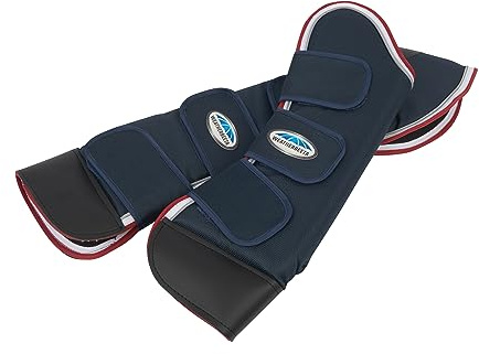 WeatherBeeta Deluxe Travel Boots, Navy/Red/White, Full