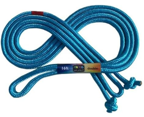 Just Jump It 16' Foot Single Jump Rope - Active Outdoor Youth Fitness - Double Dutch Length - Turquoise