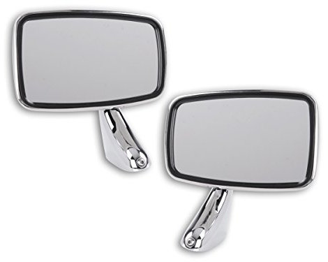 Universelles Außenspiegelset - Edelstahl - 2 Stück passend für Fahrer- und Beifahrerseite - passend für viele Oldtimer, Youngtimer und Hot Rod´s