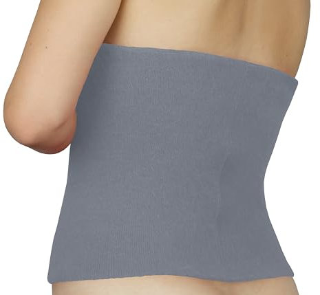 wobera ANGORA Leib- oder Nierenwärmer, Sportausführung (Gr. L, Farbe: silbergrau-meliert)